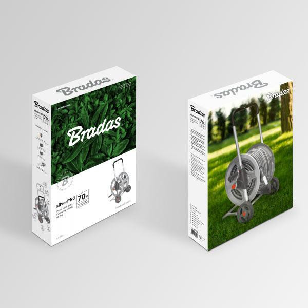 Візок металевий SILVER PRO для шланга 1/2" 70м, AG333 Київ - фото 3