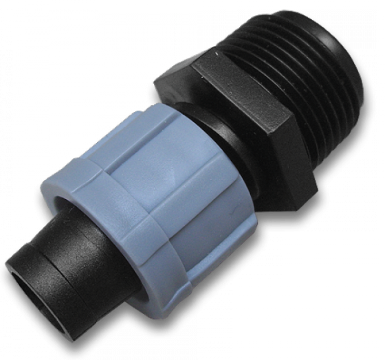 Адаптер для крапельної стрічки із зовнішньою різьбою 1/2", DSTA10-12L Київ