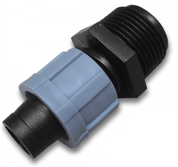 Адаптер для крапельної стрічки із зовнішньою різьбою 1/2", DSTA10-12L Київ - фото 1