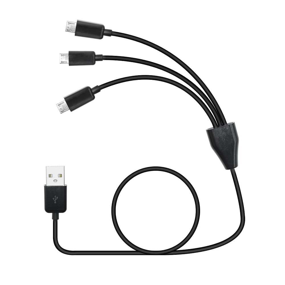 Кабель зарядний USB -3* Micro USB 1м Луцьк - фото 1