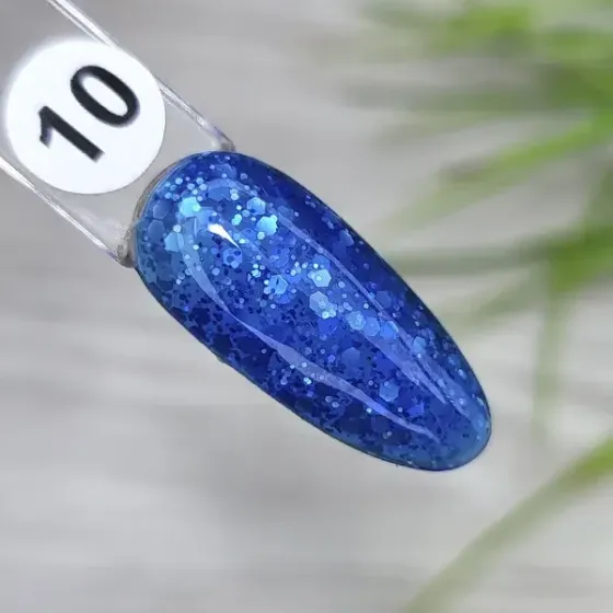 Гель-лак SAGA Marmelade №10 летняя коллекция оттенков мармелада (голубой с хлопьями), 9 мл Киев