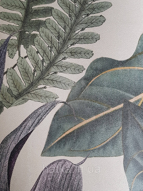 Шпалери вінілові Grandeco One roll one motif 1.59x2.8 панно гілки квіти червоні зелені Київ - фото 3