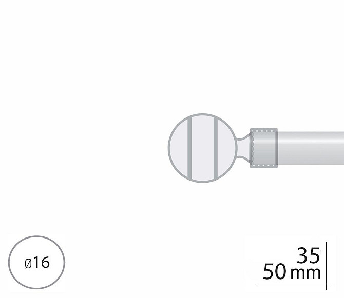 Закінчення для карнизу Orvit ПАОЛА 16 мм ЗОЛОТО Львов - изображение 2