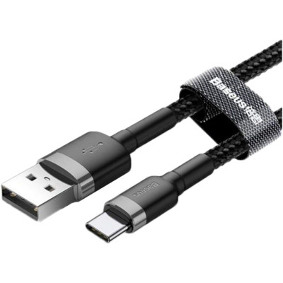 Дата кабель USB 2.0 AM to Type-C 2.0m 3A Gray-Black Baseus (CATKLF-CG1) Вінниця - фото 2