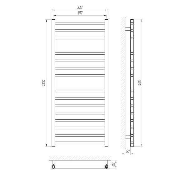 Водяна сушарка для рушників Laris Імідж П15 500х1200 Київ