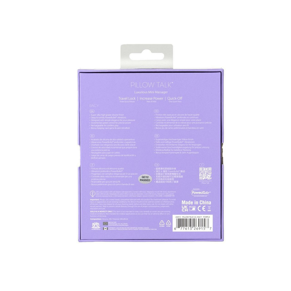 Роскошный вибратор Pillow Talk Racy Purple Special Edition, Сваровски, повязка на глаза+игра Sex Aura Киев - изображение 10