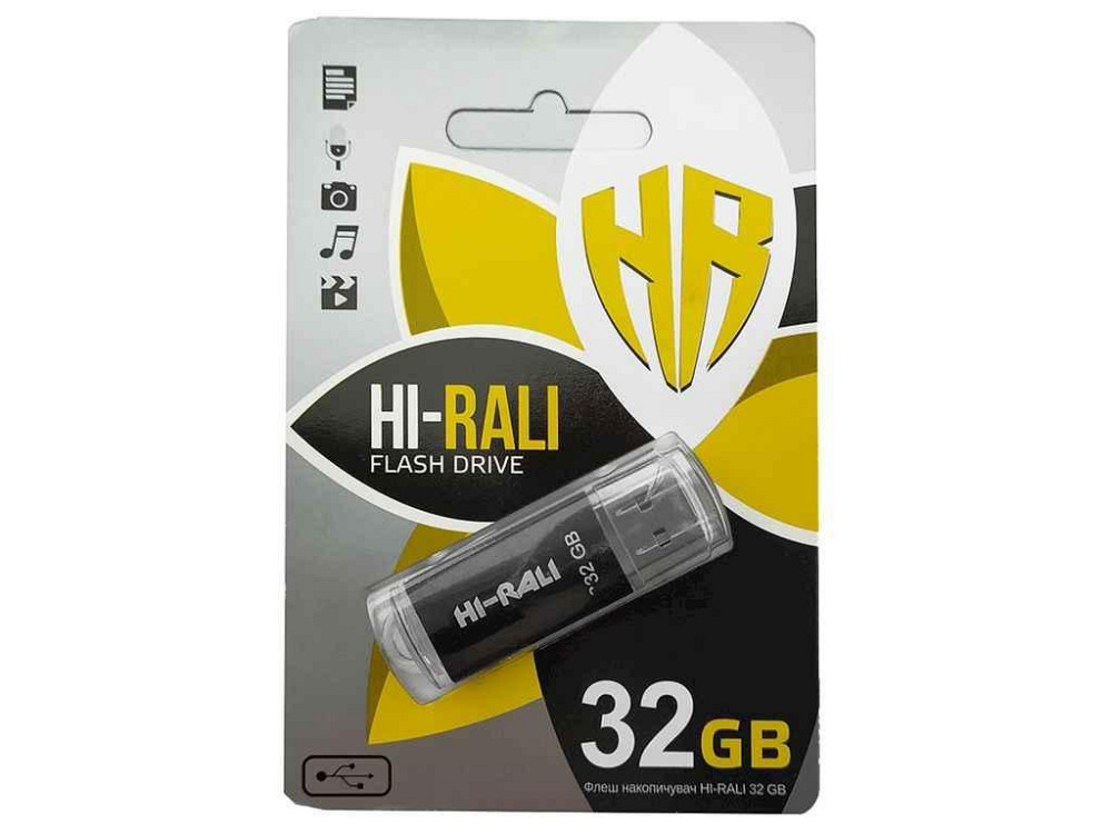 Флешка USB 32GB 2.0 Rocket Series чорна ТМ Hi-Rali Київ - фото 1