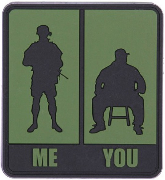 Шеврон 3D PVC на липучке 101INC #8088 Me and You 