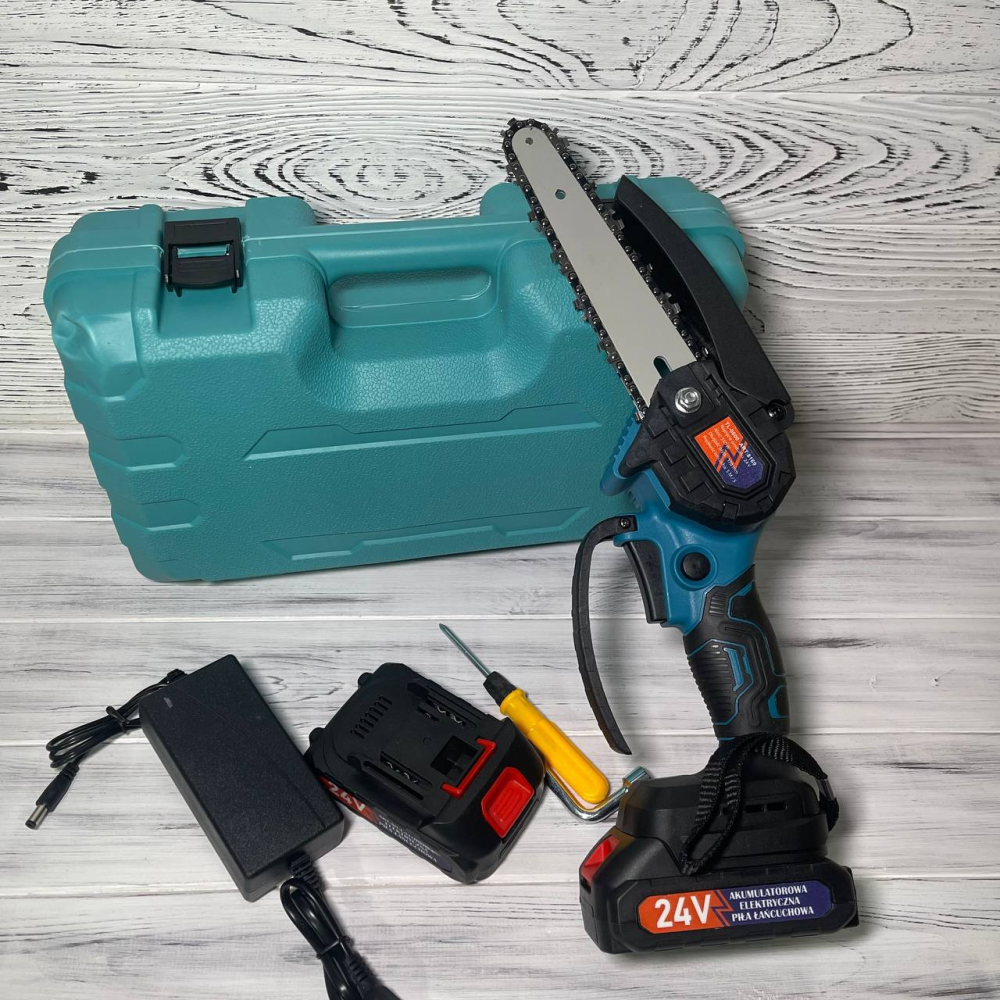 Акумуляторна міні-ланцюгова пила KRAFFTEC 8'' 800W з 2х36V акумуляторами – компактна, потужна, портативна Одеса - фото 3