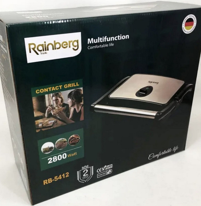 Электро- Гриль Новый: Rainberg RB-5412 2800вт. Киев - изображение 2