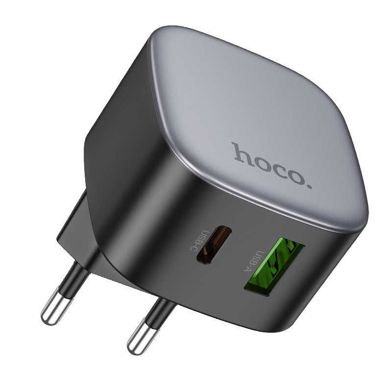 Мережевий зарядний пристрій HOCO CS32A Rise PD20W+QC3.0 charger Black Київ - фото 6