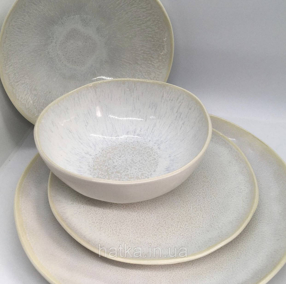 Салатник Olens 19,5х6,5 см "Кенія" кераміка біла для дому та ресторанів Київ - фото 1