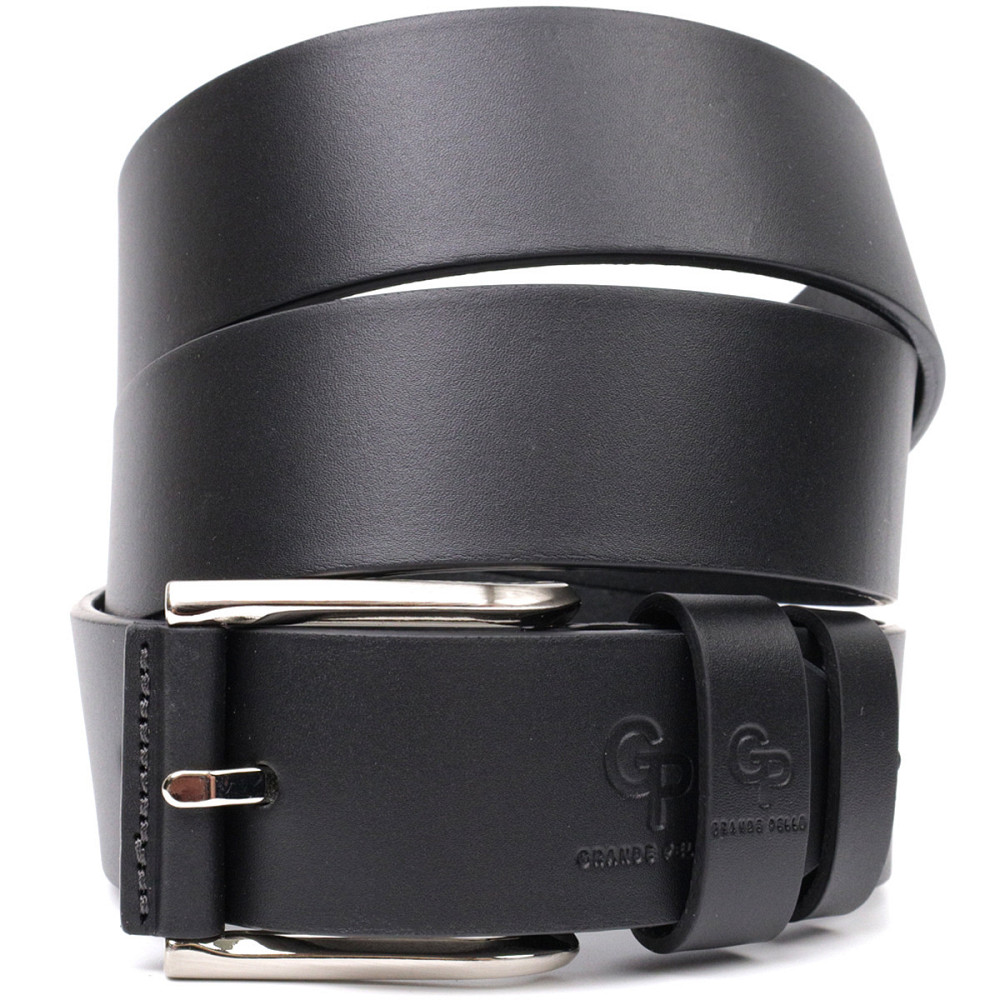 Качественный ремень под джинсы из натуральной кожи Черный (GRANDE PELLE) Киев - изображение 5