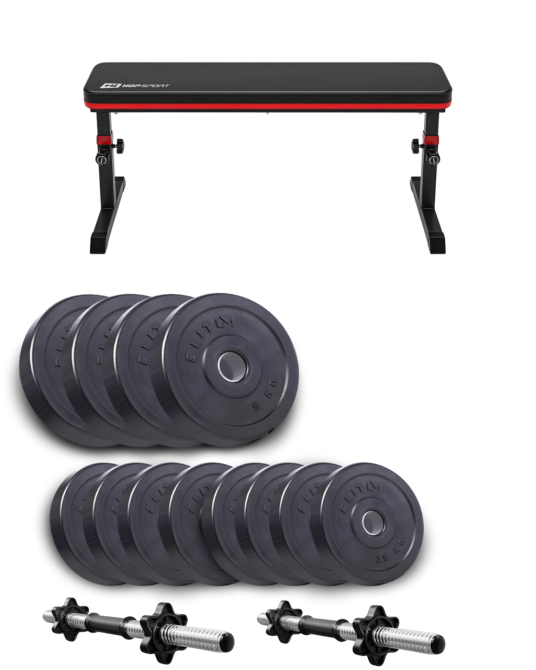 Набір Elitum Titan гантелі 2х21кг з лавою HS-1025 Pro Киев - изображение 1