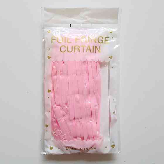 Дощик фотозона новорічний З дефектом 2 м на 1 м рожевий Київ