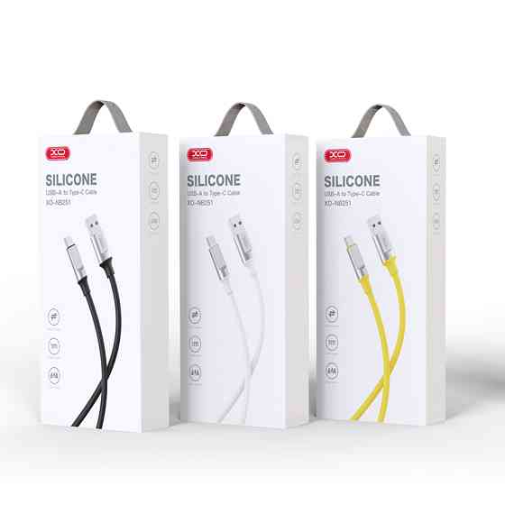 Кабель XO Liquid Silicone USB to Lightning 6A 1м чорний Львів