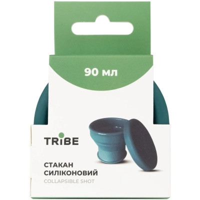 Чашка туристическая Tribe Collapsible Shot 90 мл з кришкою, ocean (T-FF-0030-ocean) Винница - изображение 4