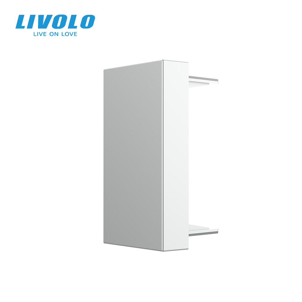 Заглушка для розетки LIVOLO, сіра, модуль 22.5×45 мм, 0.5 поста (VL-FCMB-1IP) Коломыя - изображение 4
