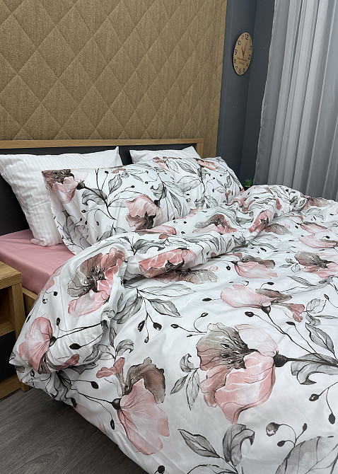 Комплект постельного белья, Decorator Dusty Blossom Евро 200х215 с цветочным принтом (88-018) Киев - изображение 6