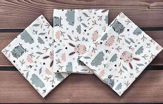 Пелюшка дитяча фланелева для новонароджених байова в пологовий будинок тканинна бавовняна 90х80 см BST звірята Кривий Ріг