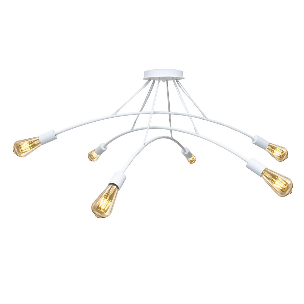 Люстра подвесная MSK Electric Orion на шесть ламп Е27 NL 9832-6 WH белая Одесса - изображение 2