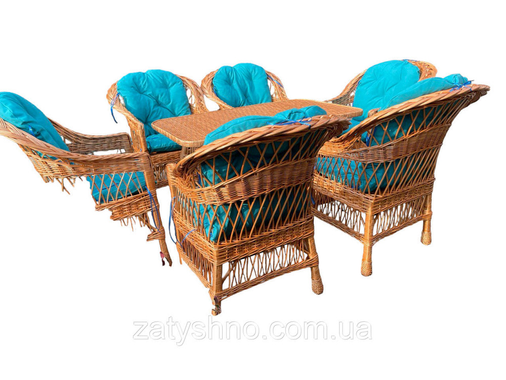 Меблі плетені 6 крісел і стіл Київ - фото 10