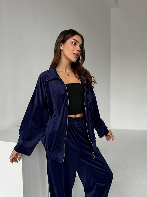 Жіночий прогулянковий костюм двійка: кофта і штани з турецького велюру Одеса - фото 8