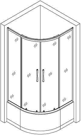 Душова кабіна півкругла WARTA H90GB BRAVO (2уп.) Киев