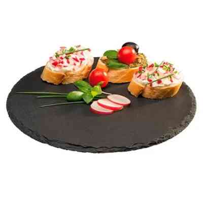 Таця APS для подачі страв зі сланцю d 33 см (00998) Вінниця