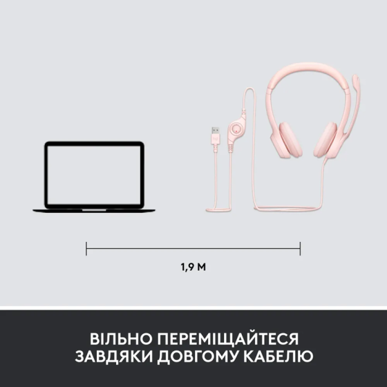 Гарнітура Logitech USB H390 (981-001281) Rose (6857748) Київ
