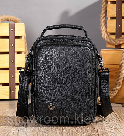 Удобная кожаная сумка через плечо Leather Collection (5044) Киев - изображение 1
