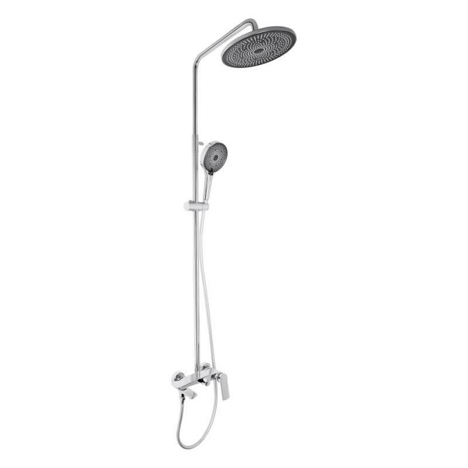 Душевая система из латуни Qtap Slavonice на три потребителя (с изливом) QTSLA111CRM45909 Chrome Харьков - изображение 1