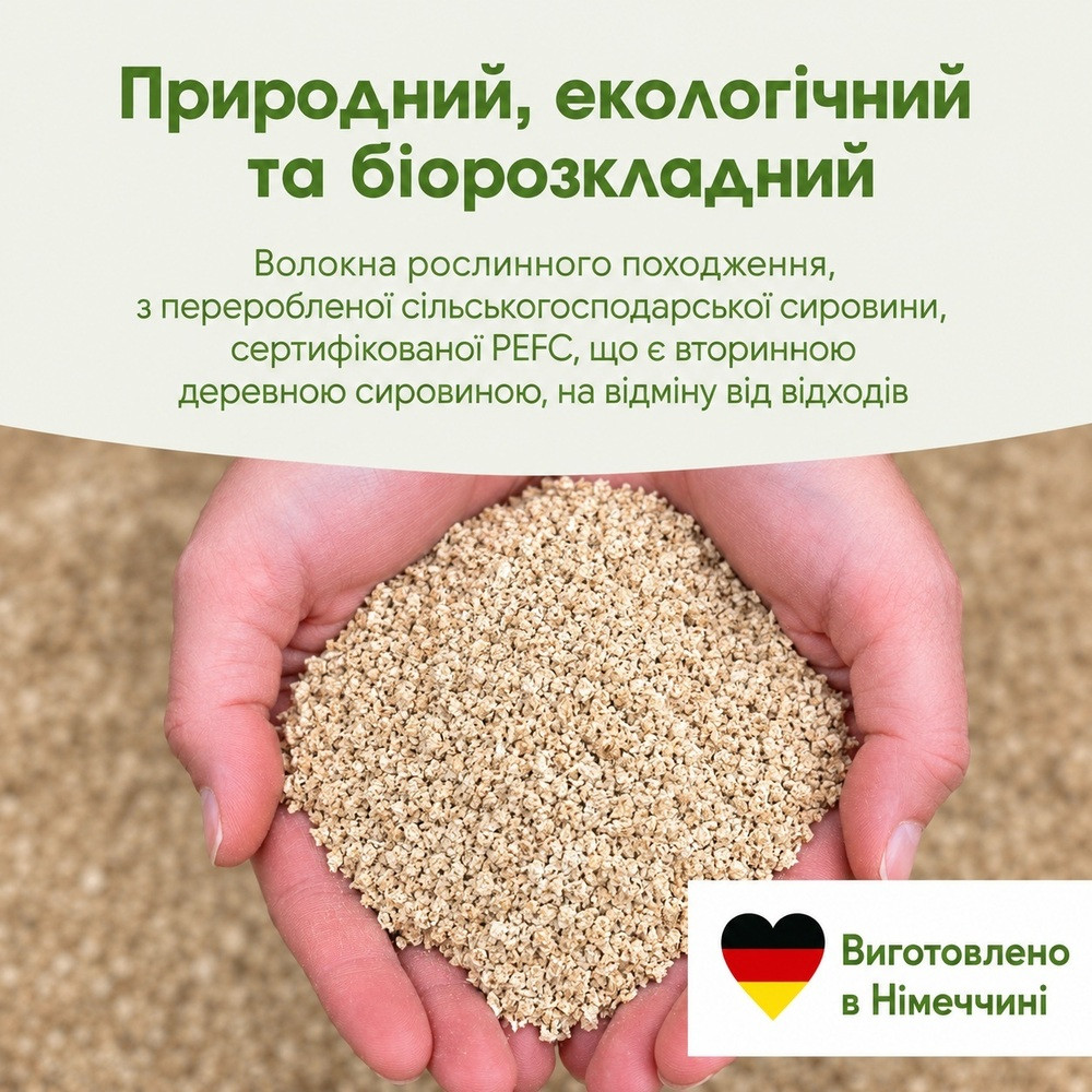 Наповнювач деревний Biokats для котячого туалету Organic Care 8л/3кг Киев - изображение 5