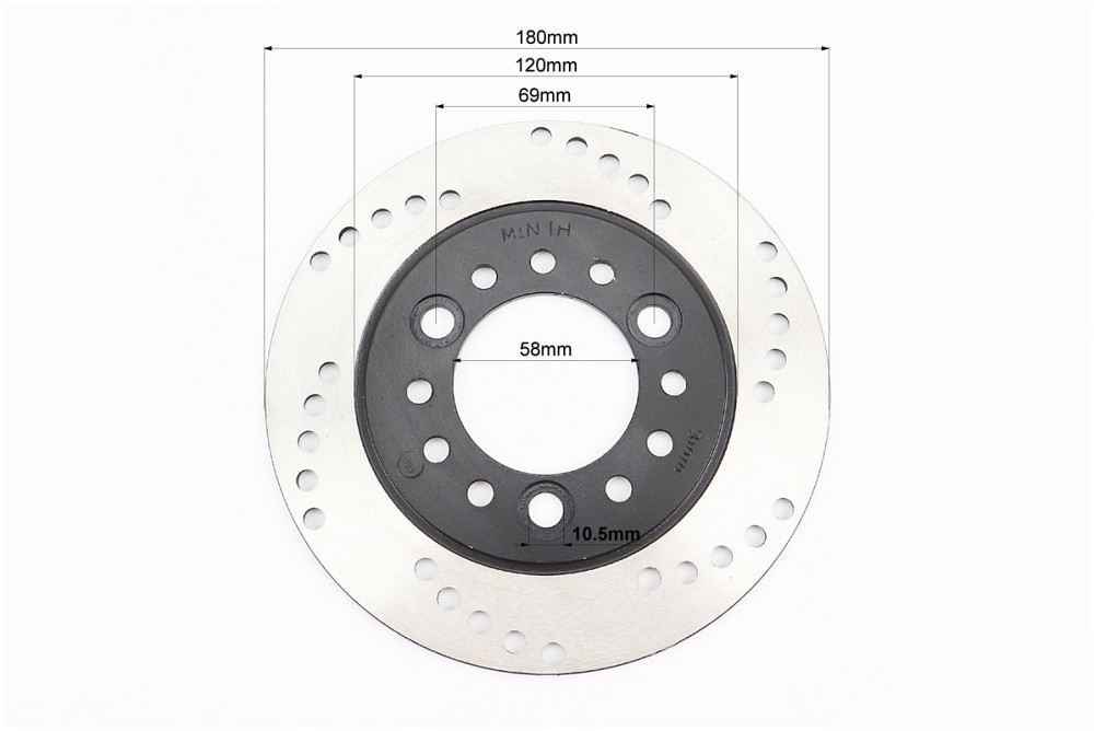 Диск передній гальмівний GY6/Honda AF-48 D=180mm, чорний Киев - изображение 2