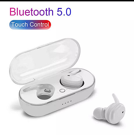 Навушники бездротові TWS Y30 White Bluetooth 5.0 + EDR Київ - фото 1