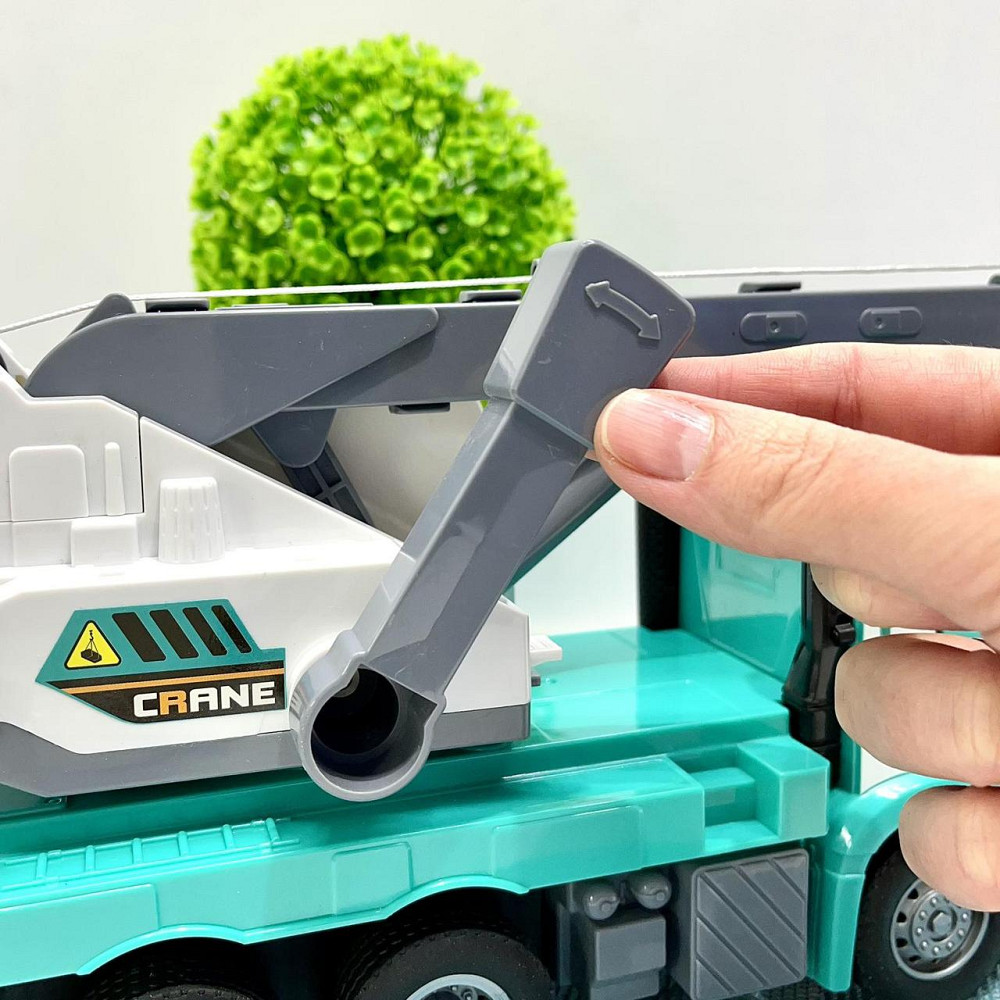 Спецтехніка Автокран світло звук інерція рухомі елементи 1:16 Бірюзовий (ZH 812-4) Чернігів - фото 7