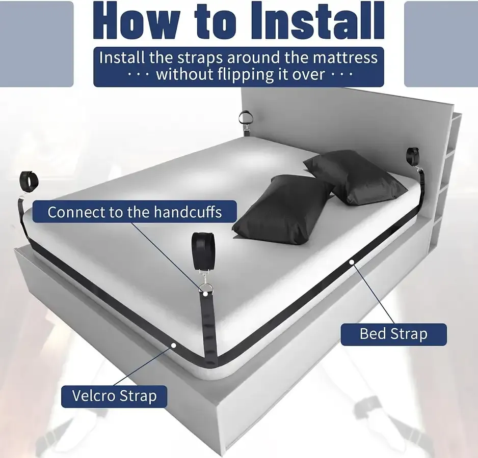 БДСМ-набор LOCKINK YEAHWOW Bed Restraint set Львов - изображение 5
