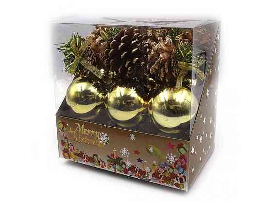 Набір ялинкових прикрас Merry Christmas 18шт PVC 6527-P1-55 ТМ КИТАЙ   Solmir Київ