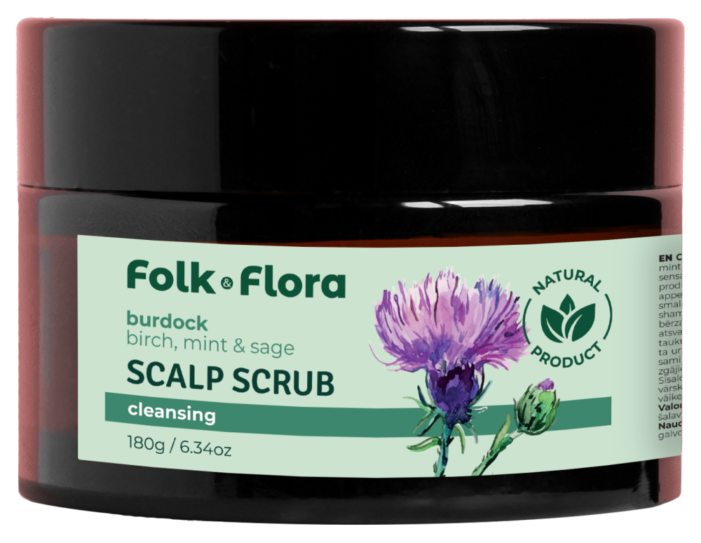 Скраб для кожи головы Репейник Folk&Flora 180 г Киев - изображение 1