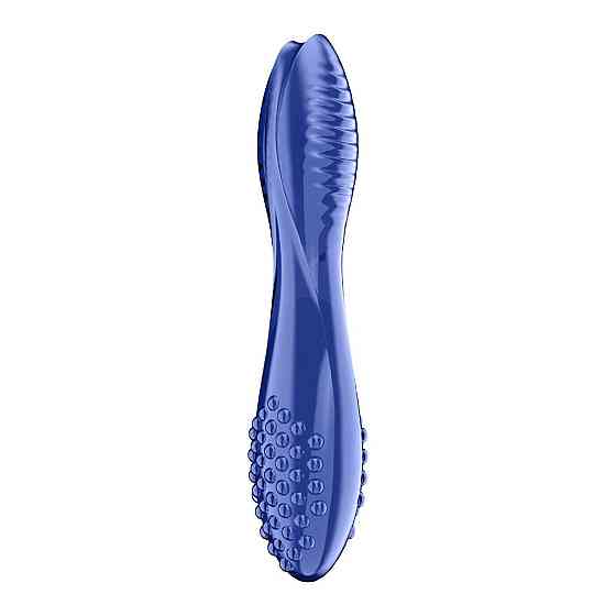 Двосторонній скляний дилдо Satisfyer Dazzling Crystal 2 Blue Sex Aura Київ