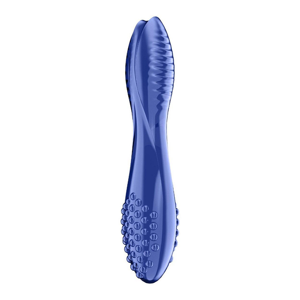 Двосторонній скляний дилдо Satisfyer Dazzling Crystal 2 Blue Sex Aura Київ - фото 2
