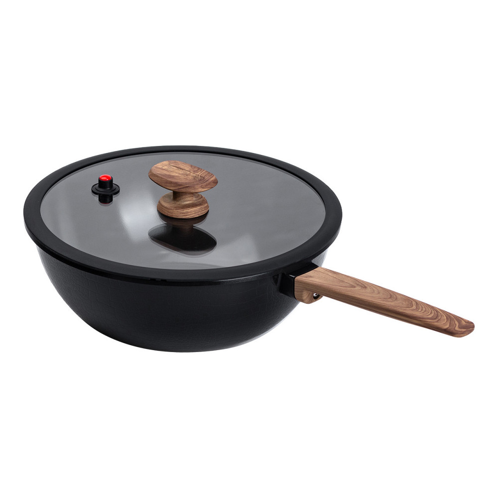 Алюмінієва сковорода 5.6 л з керамічним покриттям антипригарним Ø 30 см чорна MGC HP-4-460B Коломия - фото 4