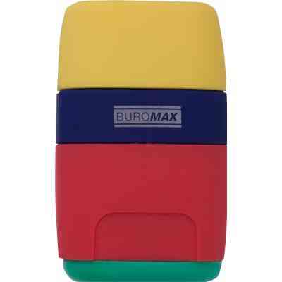Точилка Buromax RUBBER TOUCH /large, container, eraser (BM.4771-1) Вінниця