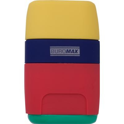 Точилка Buromax RUBBER TOUCH /large, container, eraser (BM.4771-1) Вінниця - фото 1