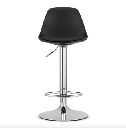 Барний стілець Leobert Hoga з спинкою чорний Київ