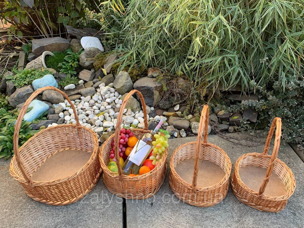 Корзина плетеная круглая | корзина из лозы пустая |плетеная корзина на фрукты Киев - изображение 7