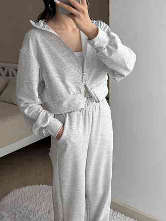 Женский прогулочный костюм двойка: кофта и штаны турецкая двунитка Меланж, 46/48 Одесса