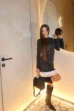 Жіноча приталена сукня з мереживом трикотаж Alex + бавовна Графіт, 40/42 Одеса