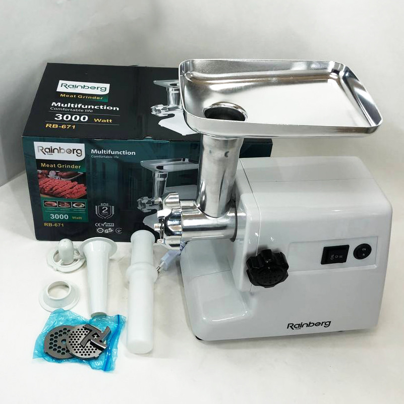 Мини мясорубки Rainberg RB-671 2200Вт, Шнековая электро мясорубка, Мясорубки шнековые, Топ мясорубок KC-42 Львов - изображение 13