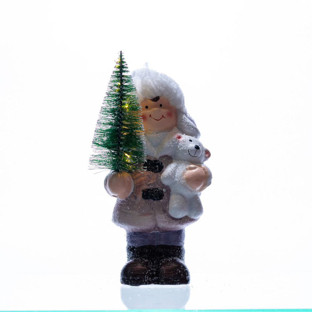 Світлова фігурка "Дівчинка з ялинкою" з порцеляни Київ - фото 5